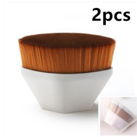 Foundation Brush BB Cream Makeup Brushes Loose Powder Brush Flat Kit (Option: 2pcs White With Box)